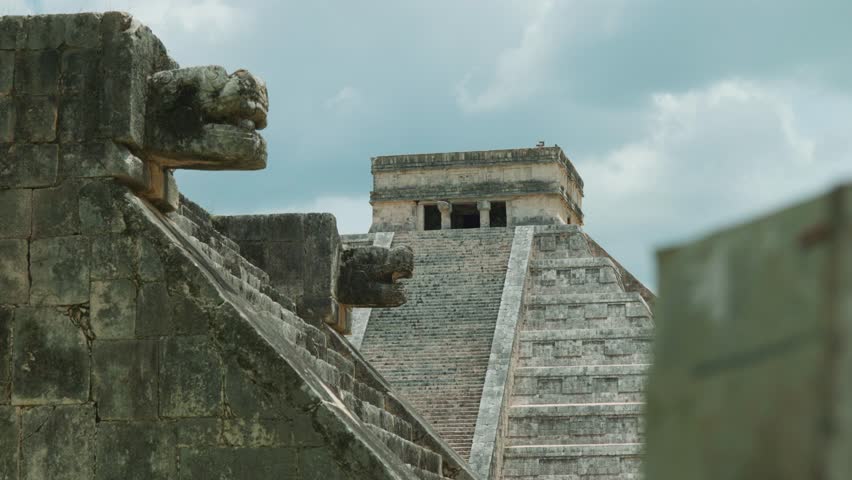 The ancient El Castillo on a gloomy day