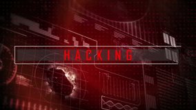 Animation of data processing and world map over globe and hacking text. Global security and digital interface concept digitally generated video. - Powered by Shutterstock - Get 15% off with code: PIKWIZARD15