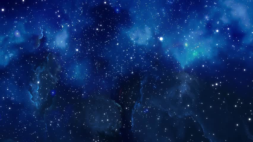 Looped seamlessly repeating 3D animation of space travel through numerous constellations and galaxies. Cosmic moving and glowing stars with colorful nebulae. Billions of stars in the Milky Way galaxy.