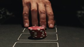 Game of poker in casino, taking place with poker chips and cards on a green table, gambling place, roulette jack pot.  - Powered by Shutterstock - Get 15% off with code: PIKWIZARD15