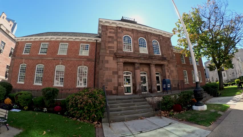 Wide angle view of the Old US Post Office in New Brunswick, NJ