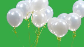 white then blue then red balloons move on a green screen - Powered by Shutterstock - Get 15% off with code: PIKWIZARD15