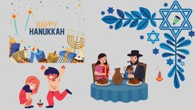 Happy Hanukkah,it  is a Jewish festival that reaffirms the ideals of Judaism and commemorates in particular the rededication of the Second Temple of Jerusalem. - Powered by Shutterstock - Get 15% off with code: PIKWIZARD15