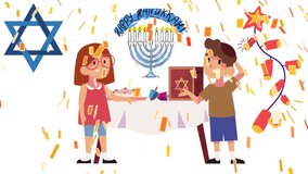 Happy Hanukkah,it  is a Jewish festival that reaffirms the ideals of Judaism and commemorates in particular the rededication of the Second Temple of Jerusalem. - Powered by Shutterstock - Get 15% off with code: PIKWIZARD15