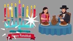 Happy Hanukkah,it  is a Jewish festival that reaffirms the ideals of Judaism and commemorates in particular the rededication of the Second Temple of Jerusalem. - Powered by Shutterstock - Get 15% off with code: PIKWIZARD15