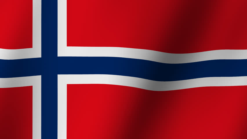 Norway flag is waving Animation. Flag of Norway waving. 4K Footage animation
