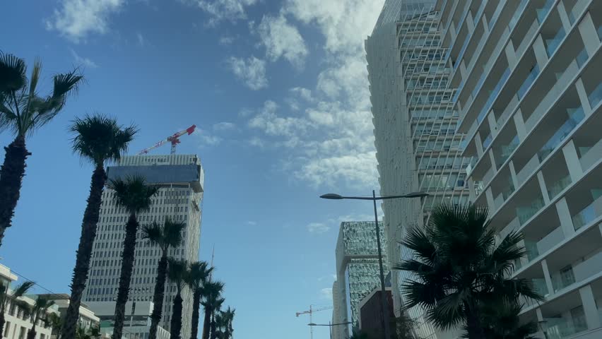 Casablanca Finance City. CFC buildings outdoor on a sunny day. Casablanca, Morocco