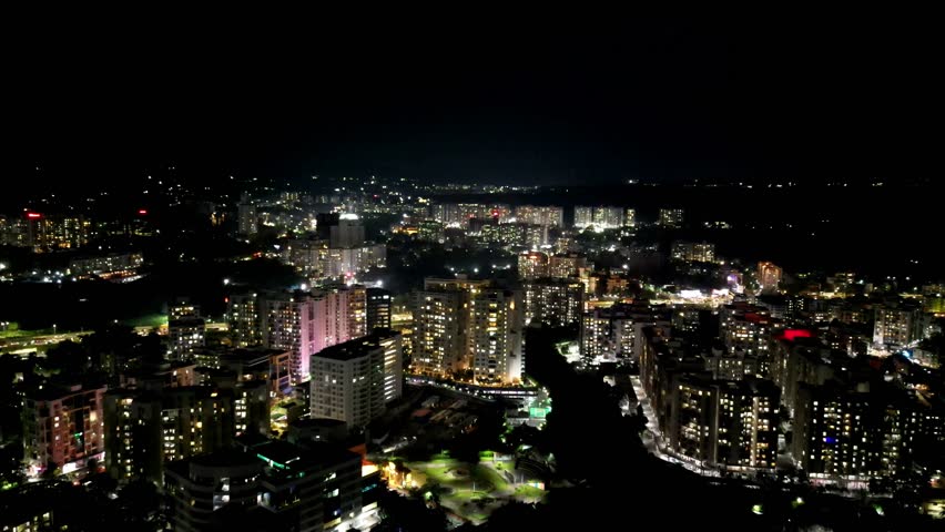 Cinematic aerial view of Mumbai