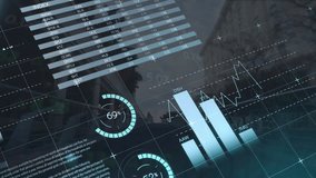 Animation of data processing, stock market and world map over people walking. Business and digital interface concept, digitally generated video. - Powered by Shutterstock - Get 15% off with code: PIKWIZARD15