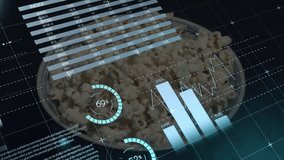 Animation of data processing, stock market and world map over caucasian woman eating popcorn. Snacks and digital interface concept, digitally generated video. - Powered by Shutterstock - Get 15% off with code: PIKWIZARD15