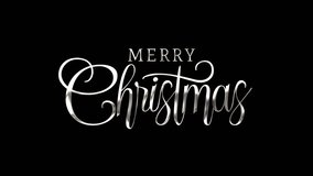 Merry Christmas Handwritten Animated Text in gold and silver Color, lettering with alpha or transparent background, for banner, social media feed wallpaper stories sale - Powered by Shutterstock - Get 15% off with code: PIKWIZARD15