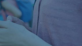 Animation of communication network over caucasian schoolgirl using smartphone. Connection, data, digital interface, school, education, lifestyle and communication, digitally generated video. - Powered by Shutterstock - Get 15% off with code: PIKWIZARD15