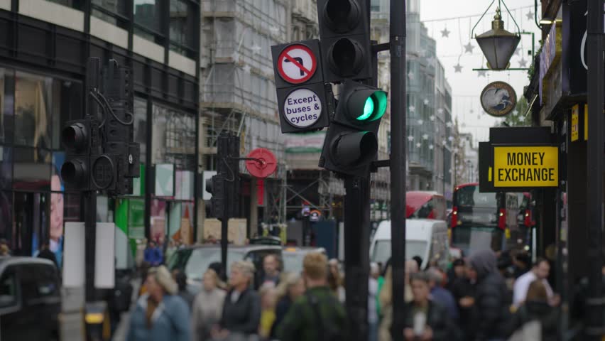 Tottenham Court RoadOxford Street Junction.
Junction between Tottenham Court Road and Oxford Street in central London.