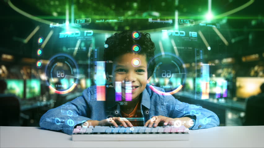 Boy controlling aircraft engine in a control room, futuristic school concept - Powered by Shutterstock - Get 15% off with code: PIKWIZARD15