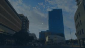 Animation of network of connections over cityscape. Global connections, cloud computing and data processing concept digitally generated video. - Powered by Shutterstock - Get 15% off with code: PIKWIZARD15