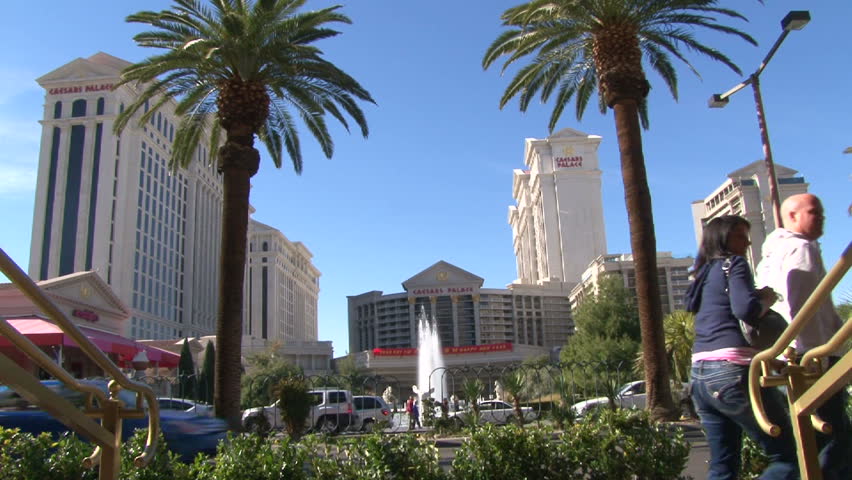 LAS VEGAS, NEVADA - CIRCA 2012: Las Vegas Boulevard Strip and Caesars Palace