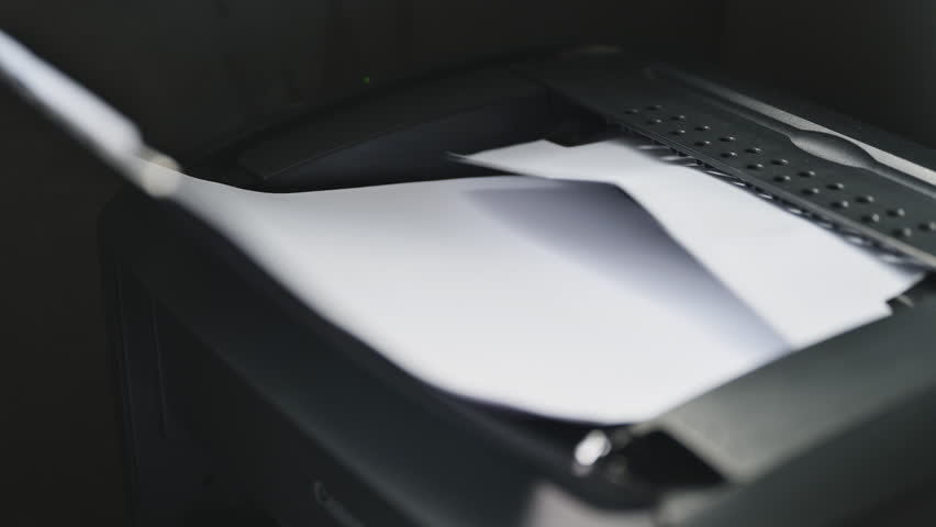 Office laser printer printing paper, 4K with selective focus