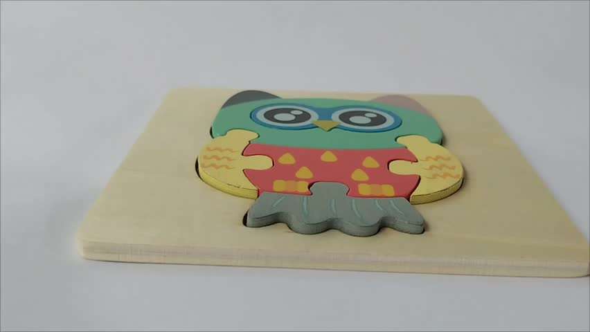 Owl jigsaw puzzle for preschool children, baby early learning
