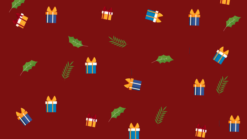 Gift seamless pattern motion background