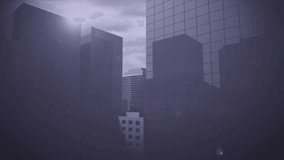 Animation of financial data processing over globe and cityscape. Global finance, business, connections, computing and data processing concept digitally generated video. - Powered by Shutterstock - Get 15% off with code: PIKWIZARD15
