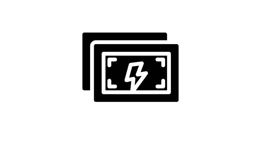 Frame with yellow lightning bolt inside, orange label, PNG. Suitable for energy drink branding, superherothemed designs, Asset depicting dynamic energy theme, perfect for superhero branding