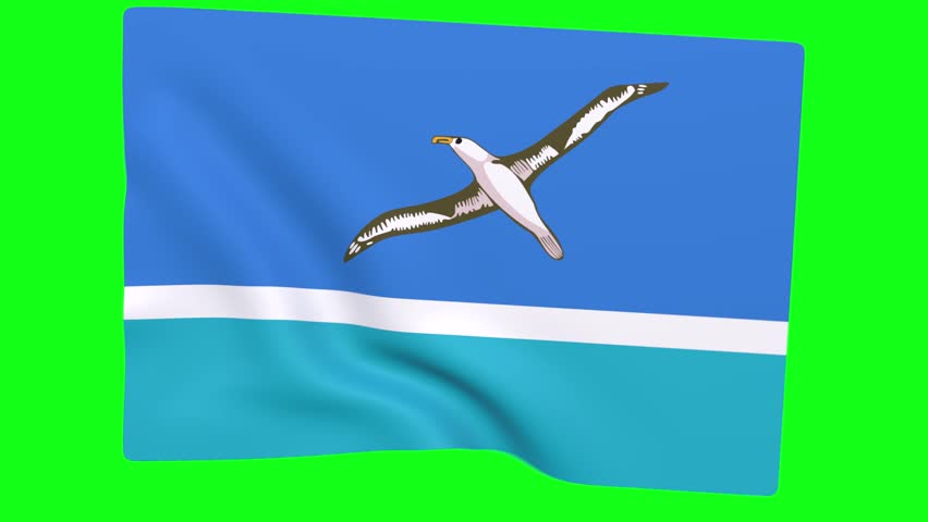 A National 3D Rendered Flag of Midway Islands
