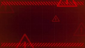 Warning sign or Emergency alarm sign. Danger, Caution Loop Animated Background. Warning Symbol with Danger Icon. Danger Signal Alert with black background and red line strip for presentation. - Powered by Shutterstock - Get 15% off with code: PIKWIZARD15