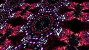 Christmas light background. Light patterns. Festive kaleidoscope pattern of decorations and LED and neon lights which formed part of the light trail in Bute Park Cardiff. Happy Christmas background. - Powered by Shutterstock - Get 15% off with code: PIKWIZARD15