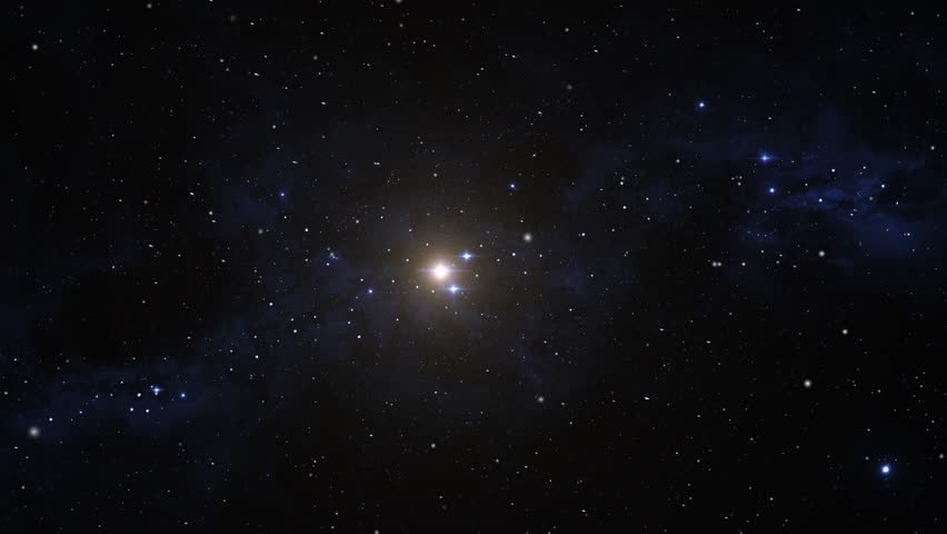 star and Nebula In The dark Space