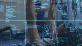 Animation of data processing over diverse women lifting dumbbells on gym. Sports, active lifestyle, science and digital interface concept digitally generated video. - Powered by Shutterstock - Get 15% off with code: PIKWIZARD15