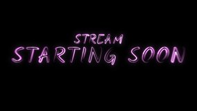 Stream starting soon neon text animation suitable for video live streaming. Animated neon starting soon text, advertising next business concept. Glowing Light 4K. - Powered by Shutterstock - Get 15% off with code: PIKWIZARD15