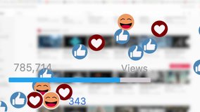 Analyzing Social Media Engagement Metrics Through Reactions, Shares, and Views Over Time - Powered by Shutterstock - Get 15% off with code: PIKWIZARD15