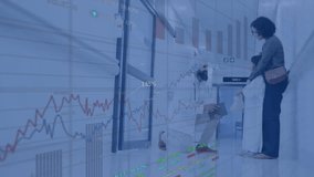 Animation of financial data processing over asian male doctor and girl patient in hospital. Global medicine, business, connections, computing and data processing concept digitally generated video. - Powered by Shutterstock - Get 15% off with code: PIKWIZARD15