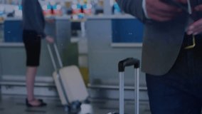 Animation of financial data processing over biracial businessman at airport. Global finance, business, connections, computing and data processing concept digitally generated video. - Powered by Shutterstock - Get 15% off with code: PIKWIZARD15