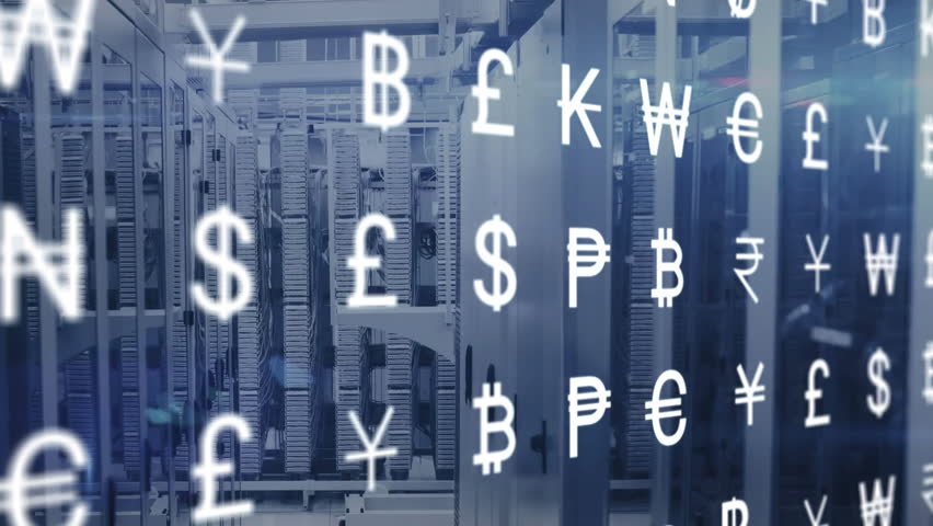 Animation of currency symbols and data processing over computer servers. Global business, connections, cloud computing and data processing concept digitally generated video. - Powered by Shutterstock - Get 15% off with code: PIKWIZARD15