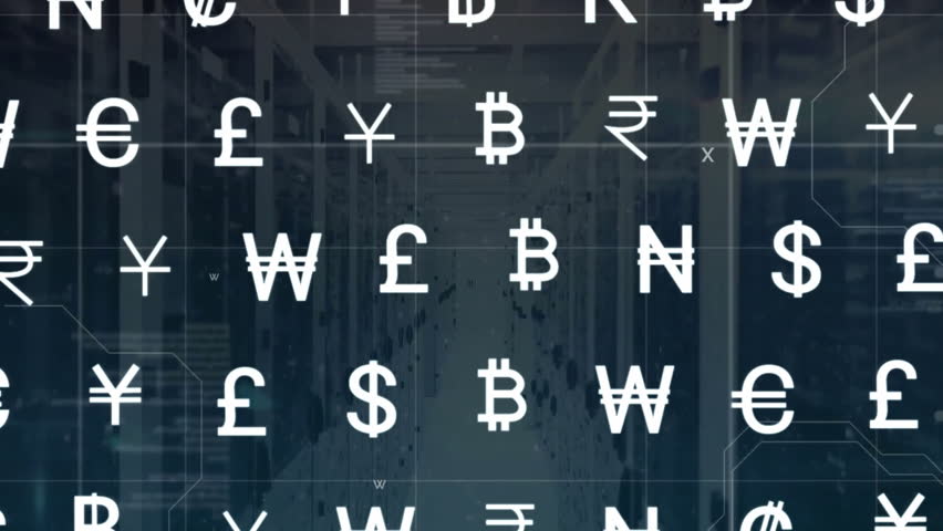 Animation of currency symbols and data processing over computer servers. Global business, connections, cloud computing and data processing concept digitally generated video. - Powered by Shutterstock - Get 15% off with code: PIKWIZARD15