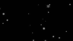 White snowflake particles slowly falling motion graphic, transparent background - Powered by Shutterstock - Get 15% off with code: PIKWIZARD15