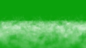 Smoke or fog moving on the ground, approaching fog on a green chrome key background, fog creeping along the floor and approaching the viewer, seamless loop of smoke. White smoke horizontal motion - Powered by Shutterstock - Get 15% off with code: PIKWIZARD15