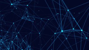 Abstract digital network connection technology concept with motion plexus of dots and lines. Futuristic big data visualization, business and global communication. 4K animated video - Powered by Shutterstock - Get 15% off with code: PIKWIZARD15