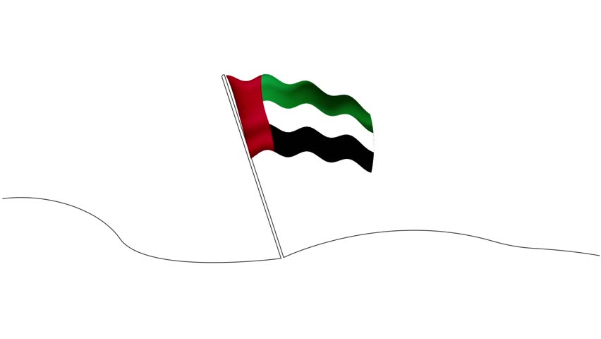 Translation Arabic Text : "National Day". UAE 53rd National Day 2024 Design with Arabic Calligraphy. Arabic Calligraphy Arab country National day greeting slogan for Saudi, Kuwait, UAE, Qatar etc