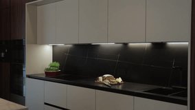 Discover modern kitchen designs with sleek countertops and subtle lighting for a warm atmosphere - Powered by Shutterstock - Get 15% off with code: PIKWIZARD15