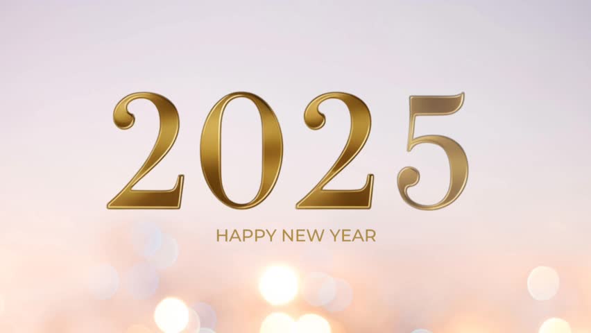 2025 New Year gold numbers for greeting cards, banners or posters vector illustration.Happy new year 2025 postcard. Golden digits - Powered by Shutterstock - Get 15% off with code: PIKWIZARD15
