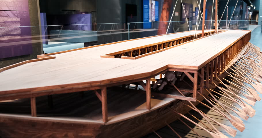 Old models of ships made of plastic. Samsun city museum