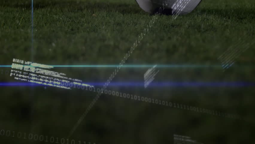 Animation of financial data processing over african american male football player. Finances, sports and digital interface concept digitally generated video. - Powered by Shutterstock - Get 15% off with code: PIKWIZARD15