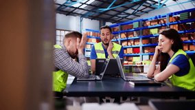 Sad Bored Team At Warehouse Delivery Center - Powered by Shutterstock - Get 15% off with code: PIKWIZARD15