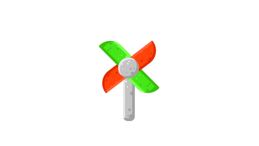 4k Looping Pinwheel Animation Icon