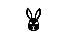 Animation set, cute hare head symbol. Animations: transparency, zooms, transition top to down, transition left to right, slide up to down, slide left to right - Powered by Shutterstock - Get 15% off with code: PIKWIZARD15