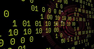 Animation of financial data processing over binary coding. Global finance, business, connections, computing and data processing concept digitally generated video. - Powered by Shutterstock - Get 15% off with code: PIKWIZARD15