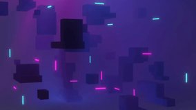 Animation of data processing over purple shapes. Global technology and digital interface concept, digitally generated video. - Powered by Shutterstock - Get 15% off with code: PIKWIZARD15