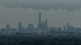 China Beijing city smog sandstorm air pollution pm2.5 day and night - Powered by Shutterstock - Get 15% off with code: PIKWIZARD15